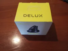 Delux-ratón Vertical M618 BU para ordenador portátil, periférico ergonómico con 6 botones, 800/1200/1600 DPI, con almohadilla para muñeca