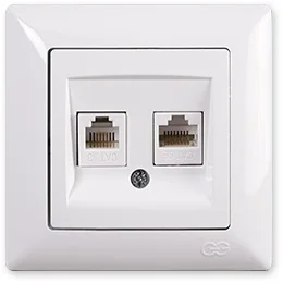 

PnpnElectrıc Gns Visage Ambiance Data + Numerical Socket (RJ45 Cat5 + Cat3) Data + Telephone Socket White
