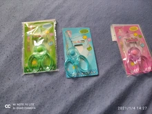 Mini tijeras de plástico para niños, tijera de seguridad de tamaño pequeño, corte y decoración de papel, papelería escolar para estudiantes, 3 unids/lote