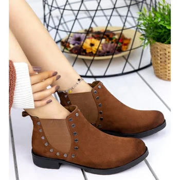 

Ximena Tan Suede Boots 2021 Fashion Chealsea Style, High Quality, Wool Insole, Spring Autumn Winter, comfortable Casual Women 'S Boots