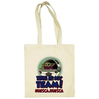 

Cloth bag spoof baby Yoda my soccer team Huesca