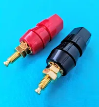 1 par (negro + rojo) de terminales Rojo Negro amplificador de conector Terminal de encuadernación conector tipo Banana para altavoz Jack adaptador de enchufe