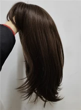 EASIHAIR-Peluca de BoBo marrón oscuro con flequillo, sintética, ondulada, de capa media, para mujeres negras, Cosplay, fiesta, resistente al calor, Natural