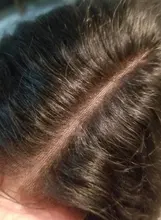 Yaki-cierre Frontal de cabello humano liso, malla con división Frontal, 150 de densidad, 4x 4/13x 4/13x6