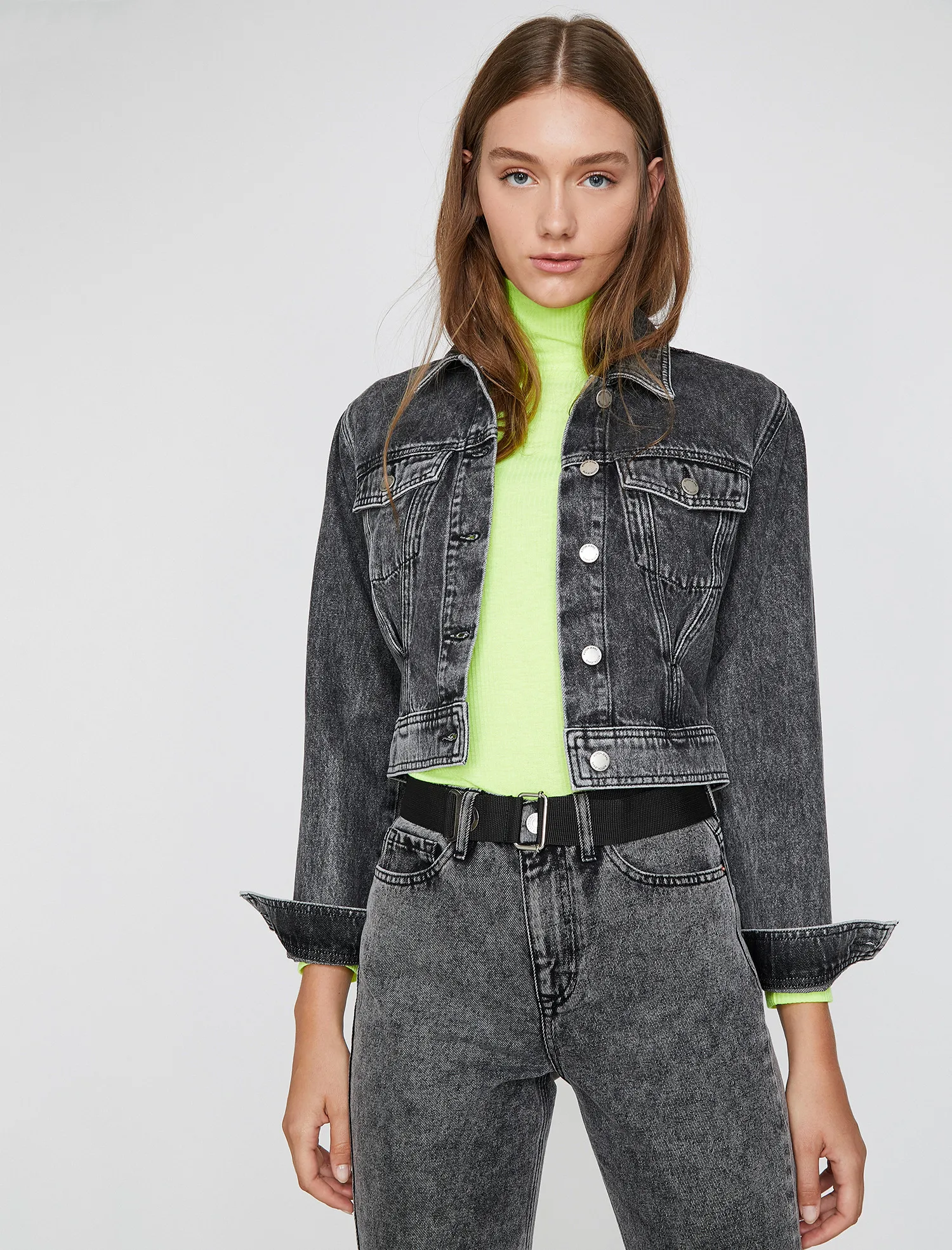 2020 Women Denim Jacket Gray Daily Wear sexy lady джинсовая куртка whatitisnt белая джинсовая куртка florey trucker