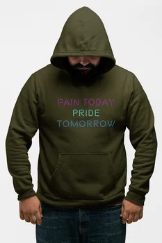 

Angemiel Wear Suffering Today Tomorrow Proud Green Men 'S Hooded Sweatshirt