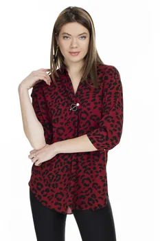 

Via Dante Leopard print V Collar Blouse WOMEN BLOUSE 04681346VD