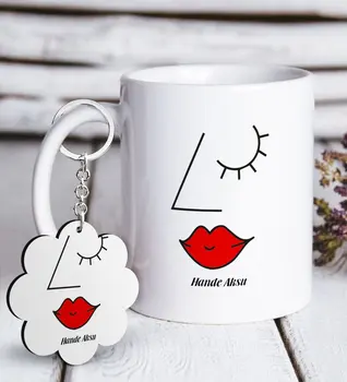 

Personalized Picasso Female Figure White Mug and Keychain Gift Set Reliable Quality Cost Effective Gift Coolest Thought
