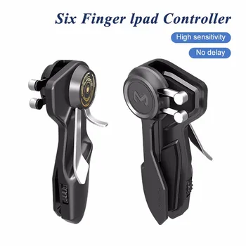 

PUBG Game Controller Gamepad Joystick Six Fingers Fast Free Fire Trigger Button Shooting Gamepad For iPad Samsung Tab One Pair