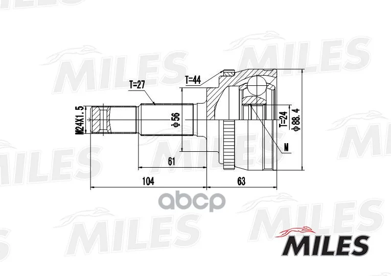 Шрус Nissan Primera 2.0 02- Нар. Miles Ga20320 Miles арт. GA20320