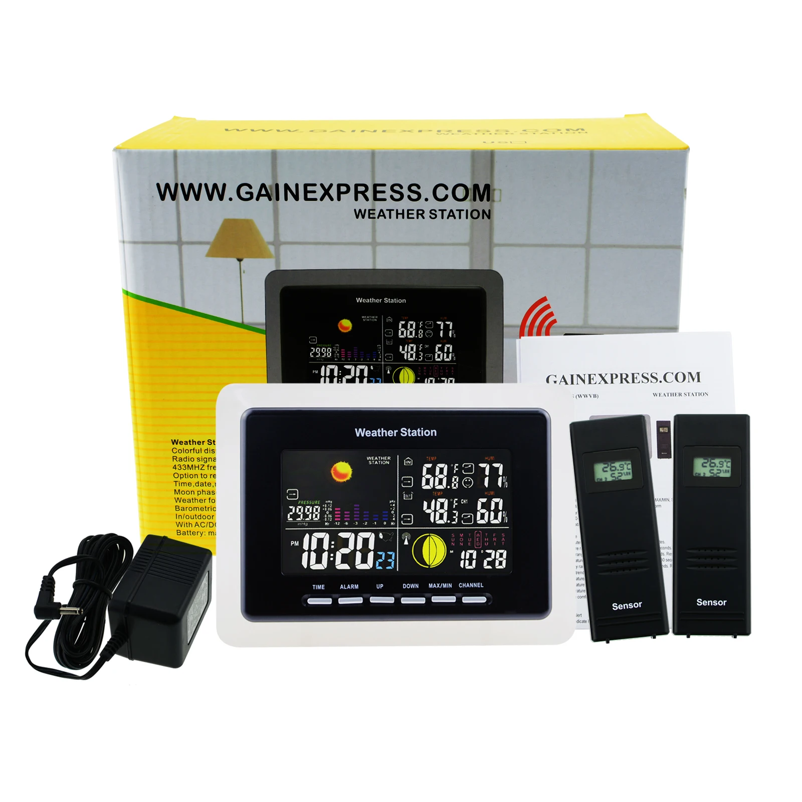 Приемник DCF77 RCC Беспроводная метеостанция с 5 прогнозами состояния для помещений