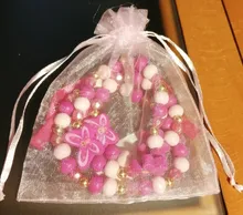 Pulsera de madera con perlas de imitación Multicolor de 12 estilos para niños, pulsera de moda para niñas, proveedor de decoración de joyería