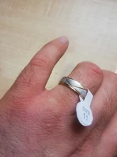 Auxauxme-Anillo de boda con diseño de onda dorada para hombre y mujer, sortija de compromiso con grabado de nombre de amantes de la boda