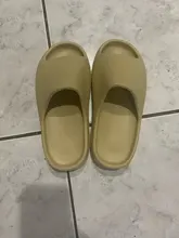 De los hombres de verano diapositivas ligero playa guay zapatillas diapositiva hueso Boca de pescado Flip Flops, sandalias de las mujeres suave EVA zapatillas de deporte par 35-46 #