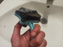 De plástico cepillo para gatos y perros mascotas novio baño cepillos eliminación de cabello cepillo BOM666