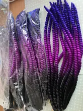 YxCheris Mambo-trenzas de pelo sintético, Pelo trenzado de ganchillo Jumbo de 22 , 120g, 20 colores ombré, morado