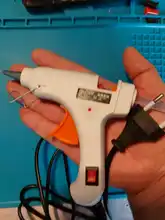 Pistola de pegamento de fusión en caliente con pegamento Industrial, Mini herramienta eléctrica intercambiadora de calor, 40W-150