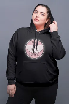 

Angemiel Wear Real Friends Tokalaşan Friends Black Women Hooded Sweatshirt