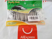 JOHNCOO UL pesca señuelo de Pesca flotante TPR suave de silicona atraer 0,85g 1,3g cebo suaves 12 Uds los nadadores UL señuelo de Jigging señuelo para trucha