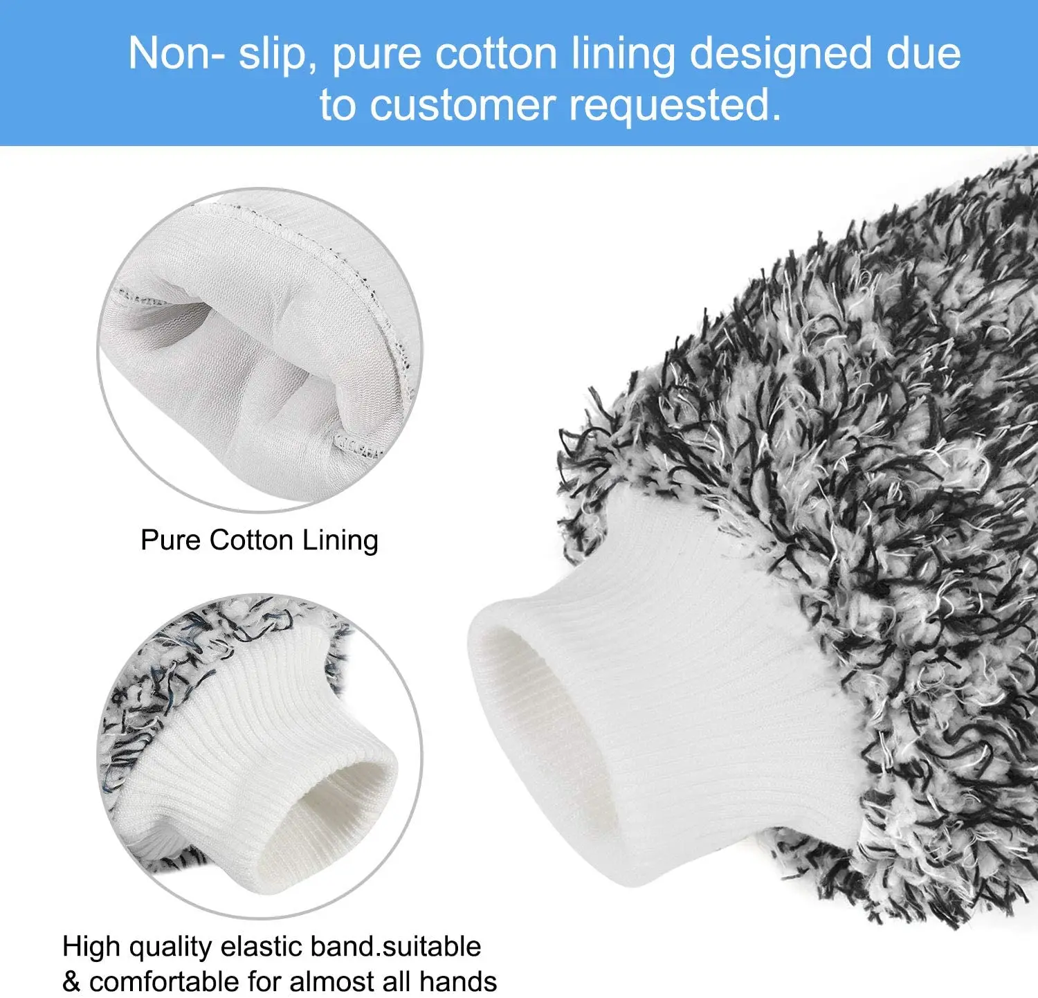 Cyclone Microfiber Wash Mitts car cleaning gloves microfiber car mitt microfiber cleaning gloves microfiber washing gloves microfiber gloves Car Wash Accessories 4Pcs 7''x11''