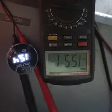 Voltímetro Digital para motocicleta, voltímetro Digital con pantalla LED, resistente al agua, Mini DC5V-48V redondo