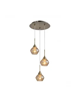 

Ceiling Lamp Emma leather 3 lights round
