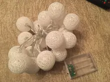 Lights-String Garland Cotton-Ball Led Wedding Party Christmas Outdoordiy Holiday 5M Crib