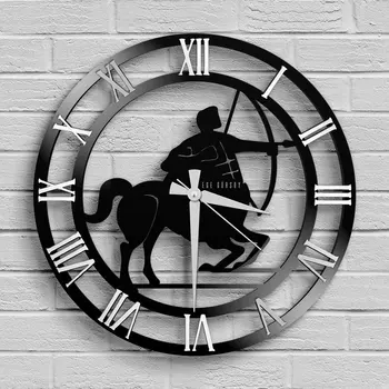 

Personalized Custom Sagittarius Sign Design Wooden Wall Clock-Model A1