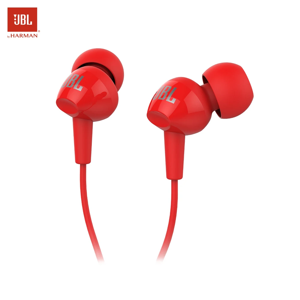 Красный Наушники JBL C 100 SIU - Цвет: Красный