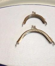 Frame Bag-Accessories Lock Metal Purse Semicircle Kiss-Clasp Silver Basic 1PCS DIY Glossy