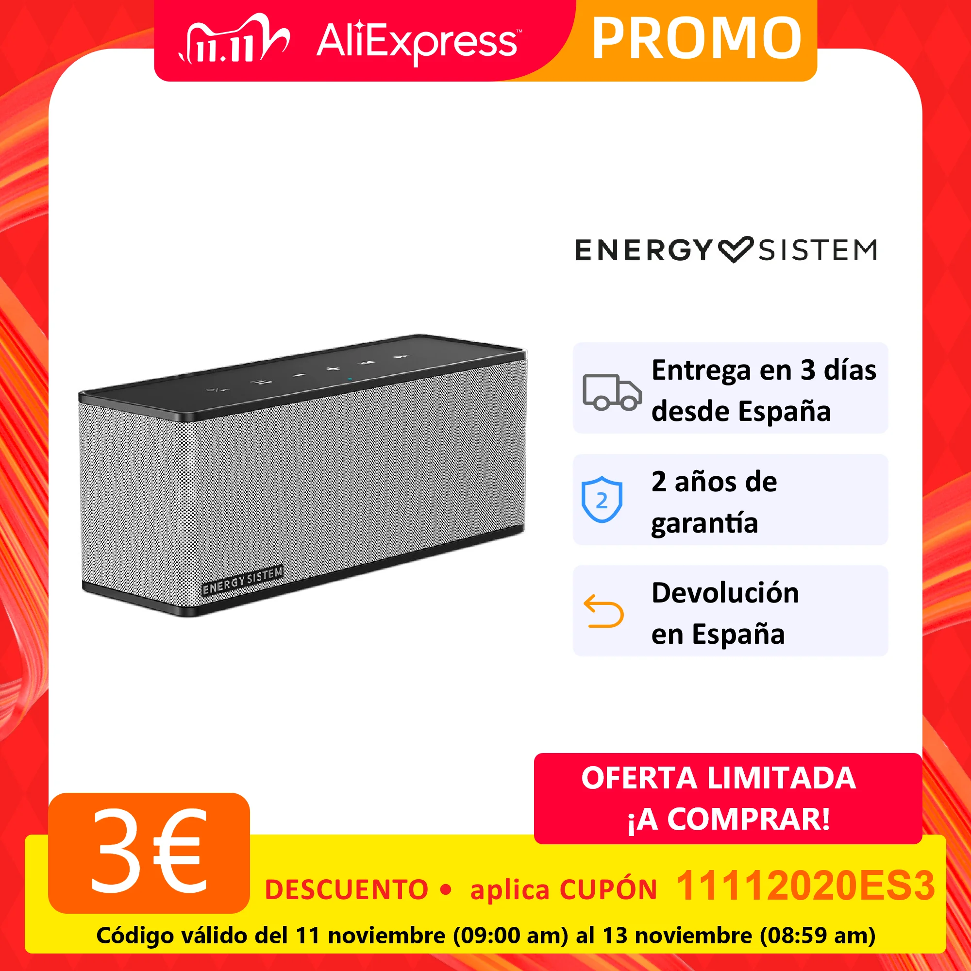 Energy Sistem Music Box 7 +-portable speaker (Bluetooth 4.1, 20 W,microSD MP3, FM, hands-free, audio-in and rechargeable battery) Energy Sistem Music Box 7 +-portable speaker (Bluetooth 4.1, 20 W,microSD MP3, FM, hands-free, audio-in and rechargeable battery)