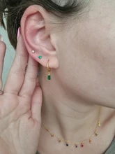 CANNER-Pendientes de plata de ley 925 auténtica redondos de cuatro garras para mujer, Pendientes de botón con bola de circón, joyería coreana, 1 ud.