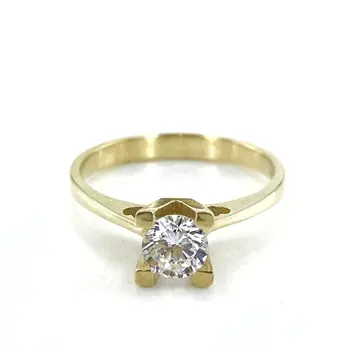 

Double Heart Diamond Montür Simple Elegant Engagement 8 Carat Gold Ring