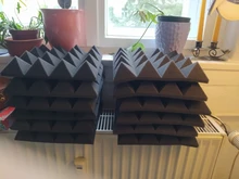 Wall-Panels Pyramid Studio-Treatment Acoustic-Foam Sound-Absorption 12pcs 25--25--5cm