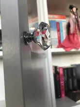 Wardrobe Handles Hardware Drawer Pull Cupboard Glass-Knobs Cabinet-Door Crystal Diamond-Shape