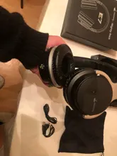 Meidong-auriculares inalámbricos E7B con Bluetooth, dispositivo con cancelación activa de ruido, por encima de la oreja, con micrófono y graves profundos