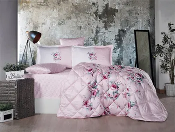 

Double 100% Cotton Satin Fabric Quilt And Duvet Cover Set