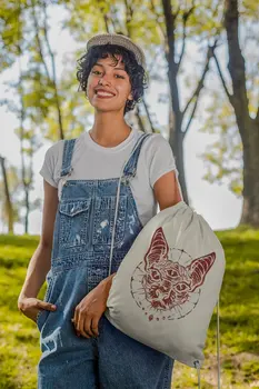 

Angemiel Bag Cosmic Pharaoh Cat Cloth Backpack