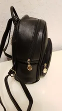 De las mujeres de la moda pequeña mochila chicas mochilas negro mochilas para mujer moda para chicas mujer bolsas mochila cuero bolso Negro Bolsa de la escuela