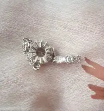 Colgante de cadena de seguridad con flor brillante para mujer, accesorio de plata 925, compatible con pulsera Pandora Original, joyería artesanal para mujer