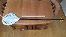 Pala pequeña de aluminio perforada para Pizza, herramienta antideslizante para Pizza, con mango de madera, 7, 8 y 9 pulgadas