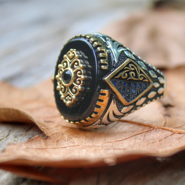 Turkish Handmade Jewelry Silver İslamic Men's Ring Size 5-10 | eBay