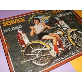 

Poster sheet SERVICE STATION Vintage decor plate for room wall, lounge, bar, garage