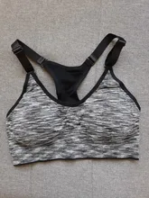 VEQKING Sujetador deportivo acolchado de secado rápido, Sujetador deportivo ajustable sin aros para mujer, Sujetador Push Up de Yoga sin costuras para correr