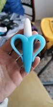 Cepillos dentales de entrenamiento de silicona para bebé, sin BPA, forma de plátano, mordedor seguro, juguetes para morder, anillo de dentición, regalo para mordedor de bebé