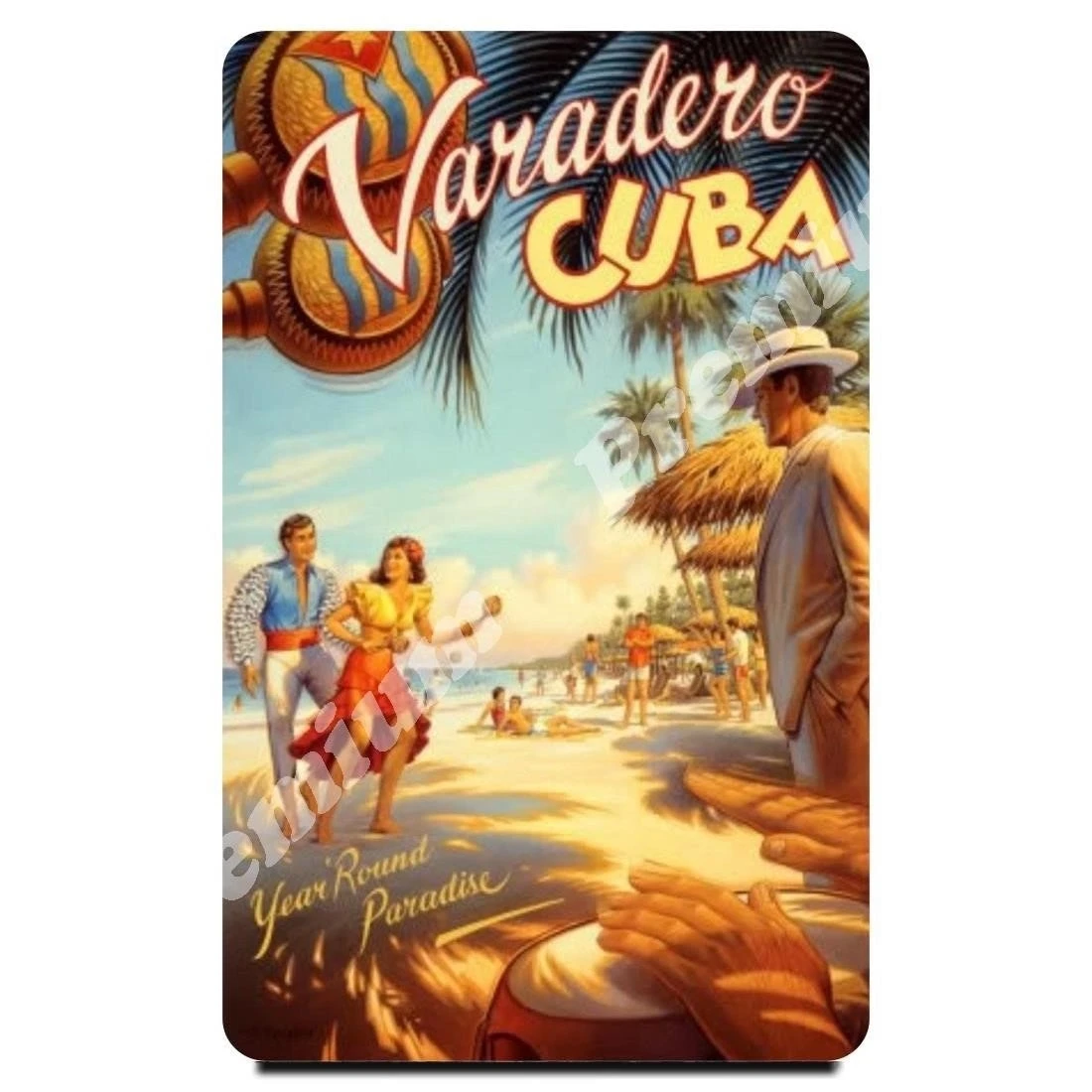 Cuba souvenir magnet vintage tourist poster | Дом и сад