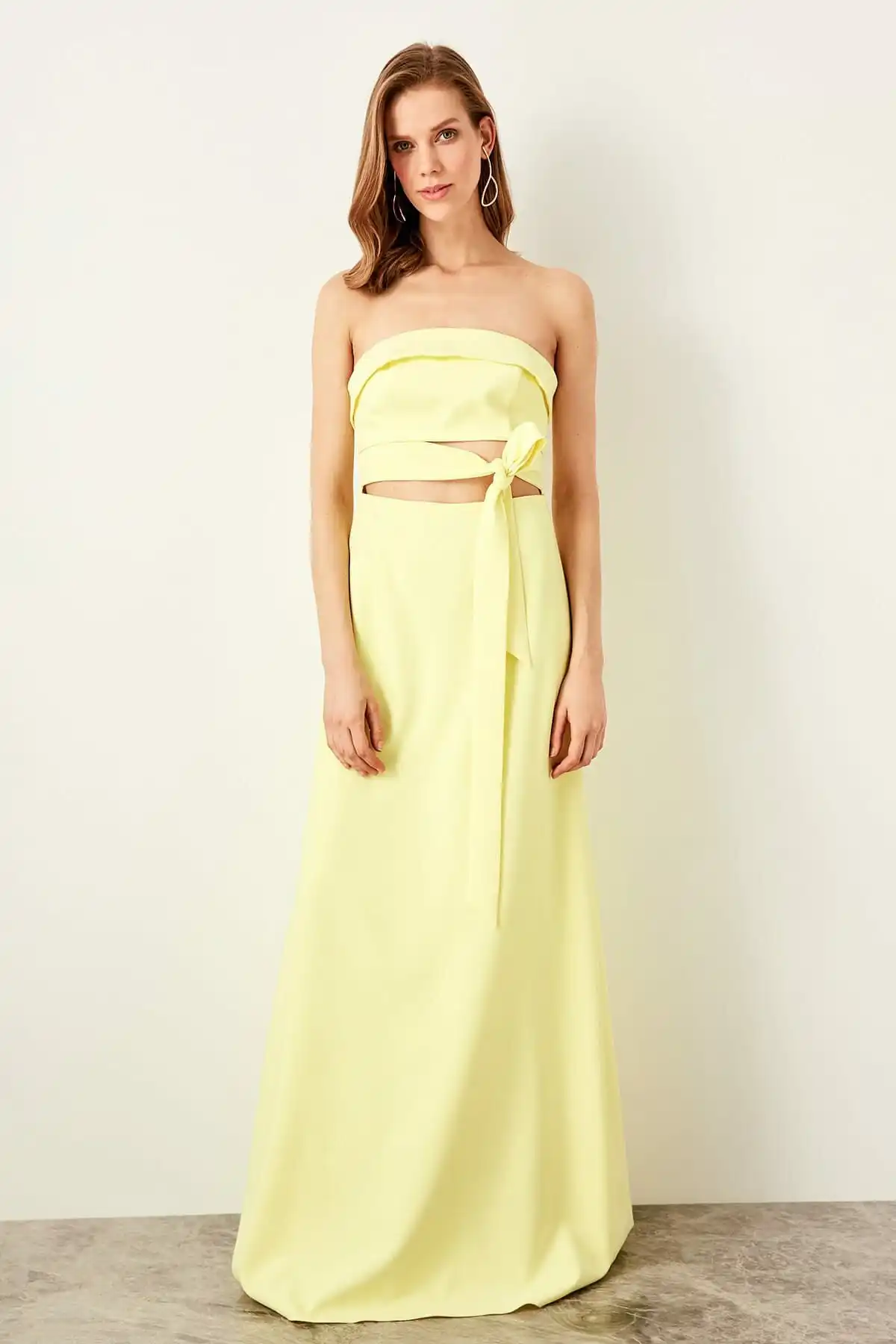 Trendyol вечернее платье с поясом TPRSS19BB0297|Вечерние платья| |