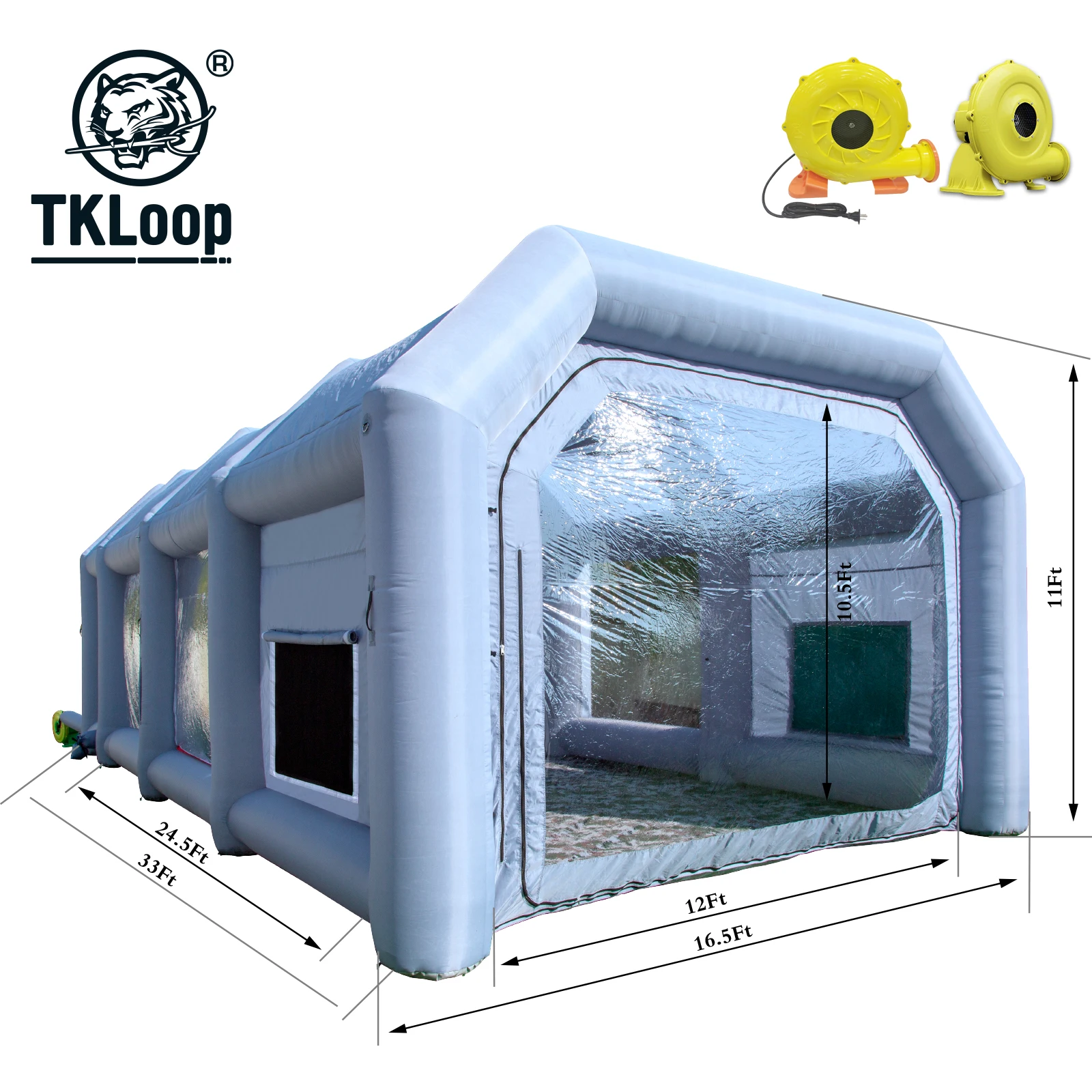 TKLooplarge распылительная камера с циркуляционным вентилятором прозрачная надувная