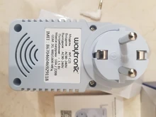 Enchufe de la UE, enchufe inteligente GSM, inglés, ruso, SMS, Control remoto, temporizador, controlador de temperatura con Sensor, enchufe de toma de corriente
