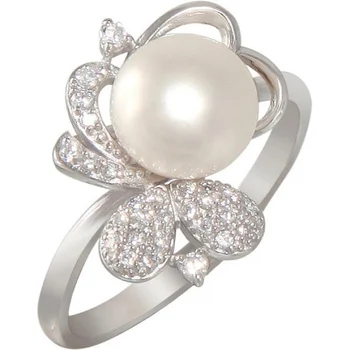 

Esthete ring with pearls and cubic zirconia